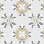 Flor Beige Nórdica - Alfombra 120x80cm - Imagen 2