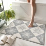 Mandala Gris Minimal - Alfombra 120x80cm