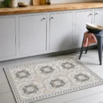 Arabesco Clásico Gris - Alfombra 120x80cm