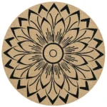 Mandala Étnico Negro - Individual 38x38cm - Imagen 2