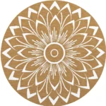 Mandala Floral Blanco - Individual 38x38cm - Imagen 2